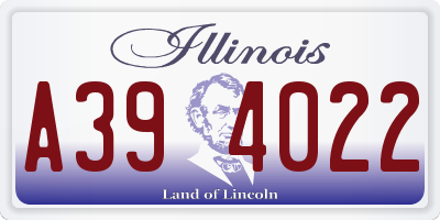 IL license plate A394022