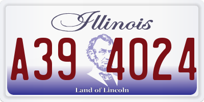 IL license plate A394024