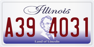 IL license plate A394031