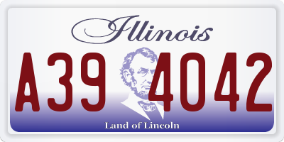 IL license plate A394042
