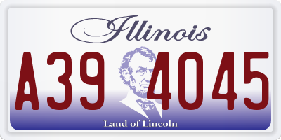 IL license plate A394045
