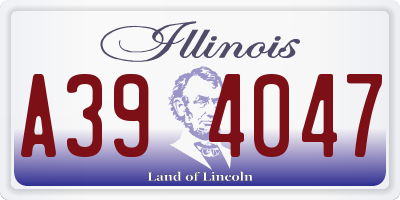 IL license plate A394047