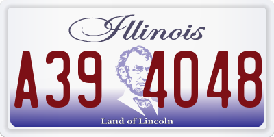 IL license plate A394048
