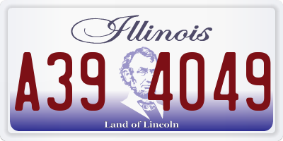IL license plate A394049
