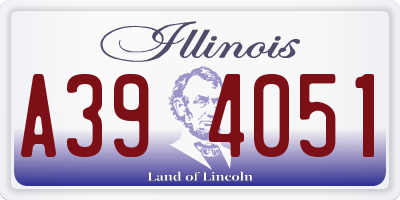 IL license plate A394051