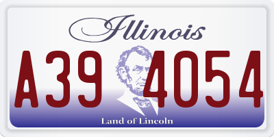 IL license plate A394054