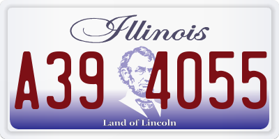 IL license plate A394055