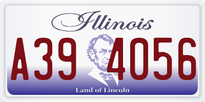 IL license plate A394056