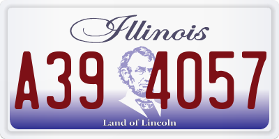 IL license plate A394057