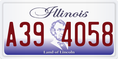 IL license plate A394058