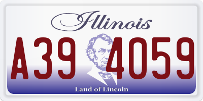 IL license plate A394059