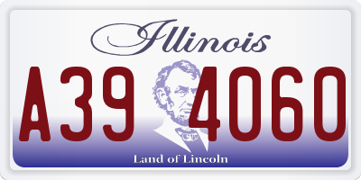 IL license plate A394060