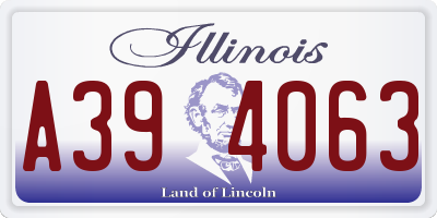 IL license plate A394063