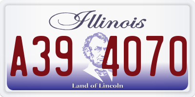 IL license plate A394070