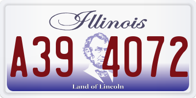 IL license plate A394072