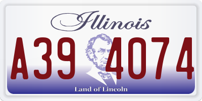 IL license plate A394074