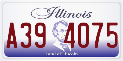 IL license plate A394075