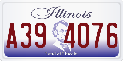 IL license plate A394076