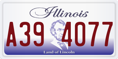 IL license plate A394077