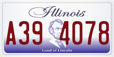 IL license plate A394078