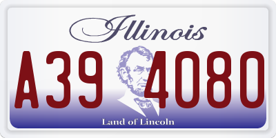 IL license plate A394080