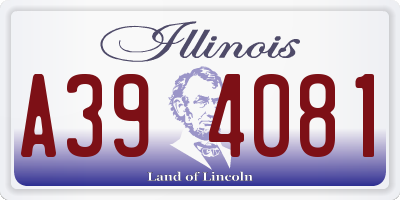 IL license plate A394081