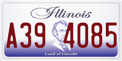 IL license plate A394085