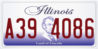 IL license plate A394086