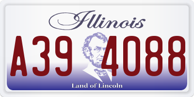 IL license plate A394088