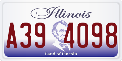 IL license plate A394098