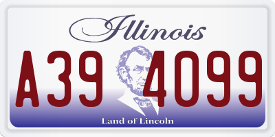 IL license plate A394099