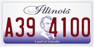 IL license plate A394100