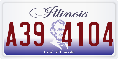 IL license plate A394104