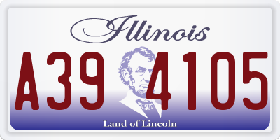 IL license plate A394105