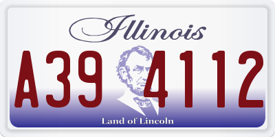 IL license plate A394112