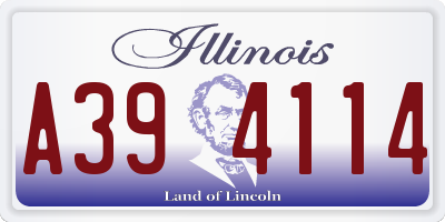 IL license plate A394114