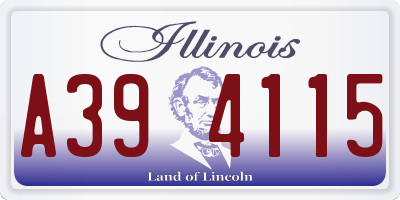 IL license plate A394115