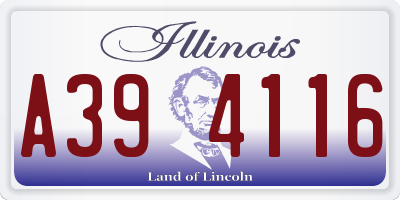 IL license plate A394116