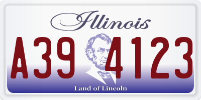 IL license plate A394123