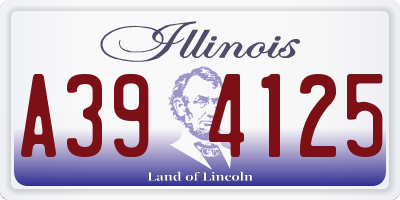 IL license plate A394125