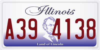 IL license plate A394138