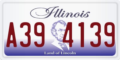 IL license plate A394139