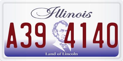 IL license plate A394140