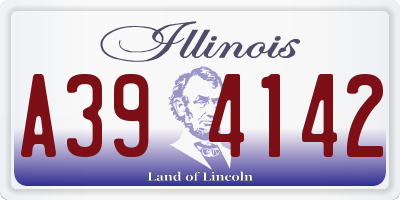 IL license plate A394142