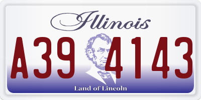 IL license plate A394143