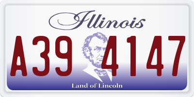 IL license plate A394147
