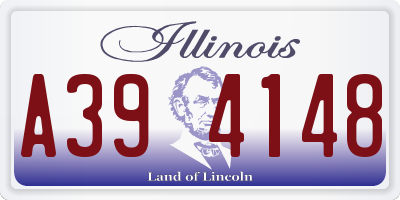 IL license plate A394148