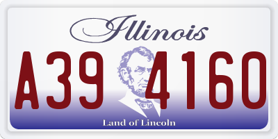 IL license plate A394160