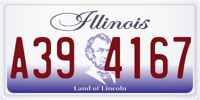 IL license plate A394167