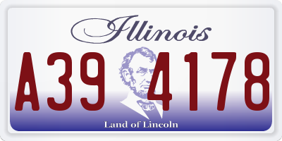 IL license plate A394178